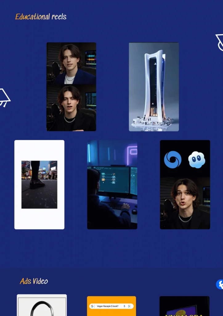 Elevoras video editing portfolio page 3 — reels, shorts and brand video work
