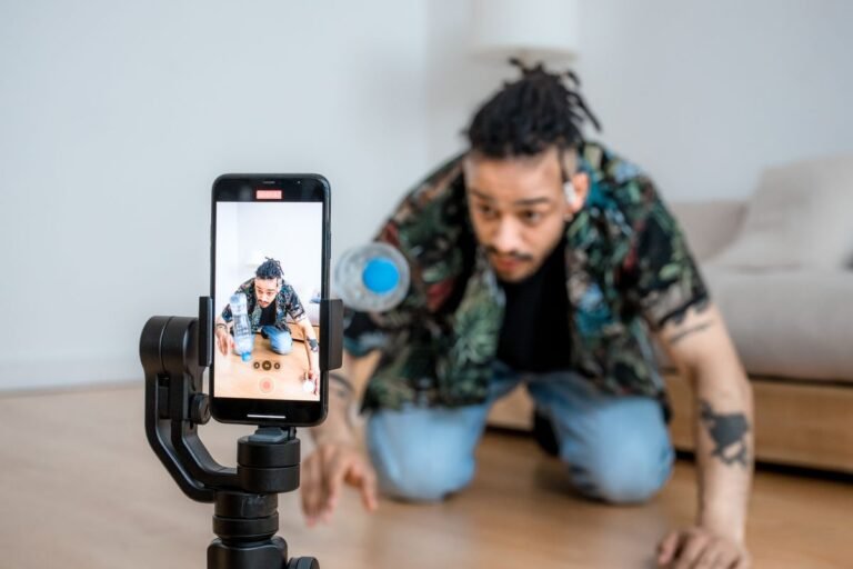 Faceless Instagram reels filmed on a smartphone tripod without showing your face